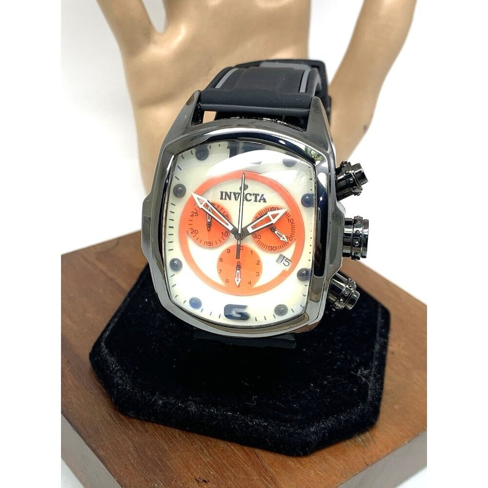 Invicta Men's Watch 10288 Lupah Quartz Ceramic Case Black Rubber Strap 47mm